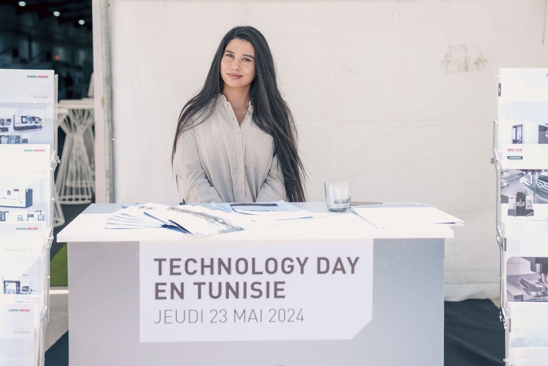 The welcome desk of the Technology Day, Thursday 23 May 2024.
